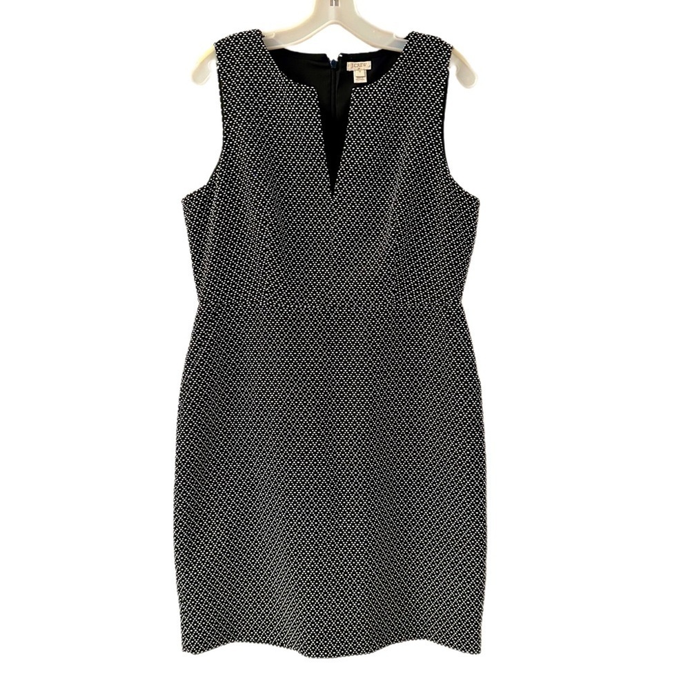 Women’s J. Crew Elegant Black and White Sleeveless Dress - Size 12 - NWOT